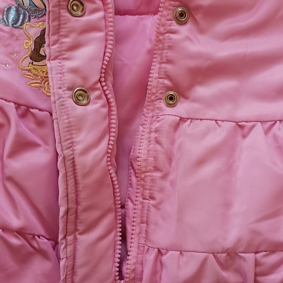 Pink Disney Princess cold weather jacket Girl's Size 7/8 - Picture 4 of 5
